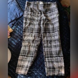 ann taylor loft checkered pants